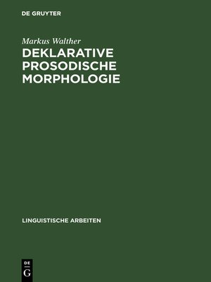 cover image of Deklarative prosodische Morphologie